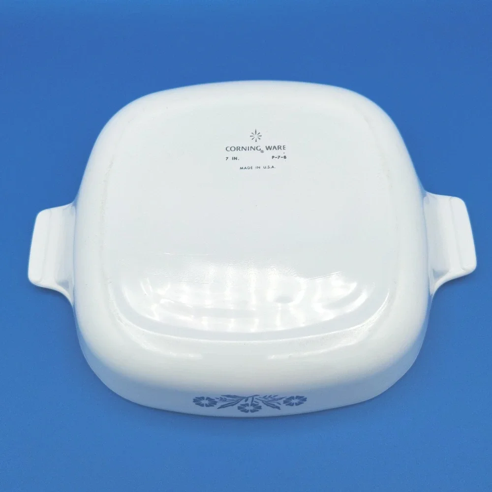 Corning Ware Cornflower Blue 7 inch Shallow Casserole Dish P-7-B 3/4 Quart 24 oz